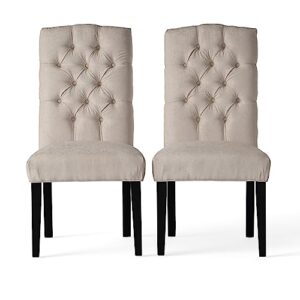christopher knight home ckh crown top dining chairs, 2-pcs set, ivory