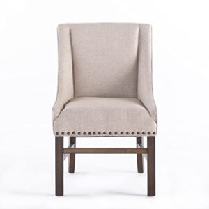 christopher knight home james fabric dining chair, wood, natural