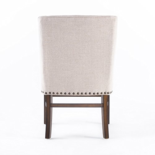 Christopher Knight Home James Fabric Dining Chair, Wood, Natural