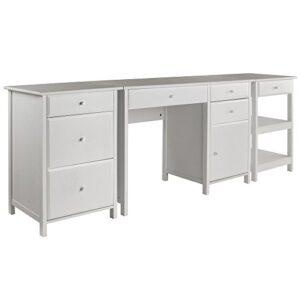 winsome wood delta 3-pc set home office, white
