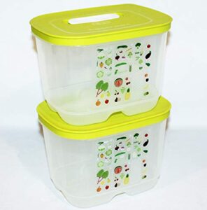 tupperware set of 2 small deep fridgesmart containers 7 cups margarita