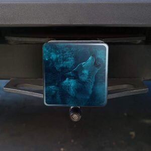 Wolf Howl Howling Blue Moon Wolves Tow Trailer Hitch Cover Plug Insert 2"