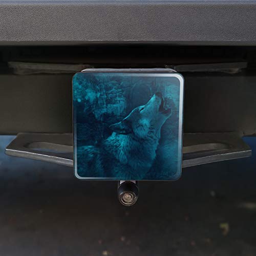 Wolf Howl Howling Blue Moon Wolves Tow Trailer Hitch Cover Plug Insert 2"