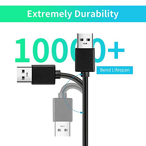 Reallycare Micro B Cable, USB 3.0 A Male to Micro USB 3.0 Sync Cord,Data Wire for Toshiba,Seagate,Samsung,WD, My Passport and More External Hard Drive(1ft/35cm/Black)