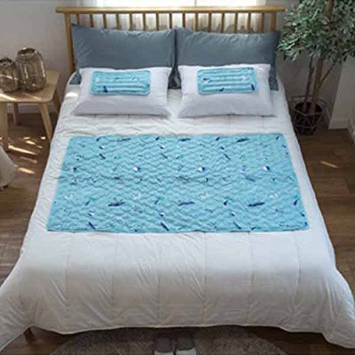 Hanil Cool Gel Mattress Bed Pad Cooling Topper Fabric Washing Patten for Summer (Double)