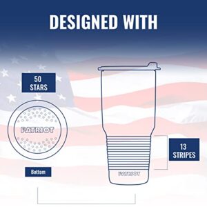 Patriot 20oz Tumbler Stainless Steel Insulated Coffee Cup with Lid, Reusable Straw & Gift Box - Blue