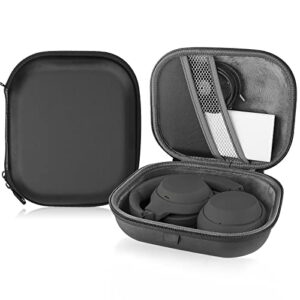 linkidea headphones carrying case compatible with bose qc35 sony wh1000xm4, sennheiser pxc550, jbl everest750 case, replacement protective hard shell travel bag with cable, charger storage (black)