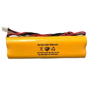 all fit e1021r lithonia d-aa650bx4 unitech dual-lite 0120859 ni-cd aa 650mah 4.8v ejw-ni-cad 800mah byd d-aa650b-4 exit sign emergency light nicad battery pack replacement