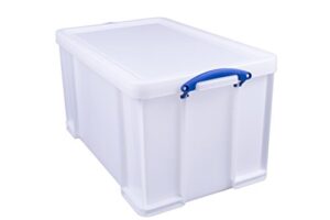 really useful plastic storage box 84 litre white strong