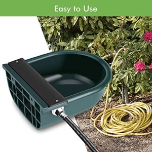 GOTOTOP Automatic Waterer Bowl, Large 4L Automatic Pet Waterer Float Valve Water Trough Livestock Drinking Bowl for Cat Sheep Dog Horse Farm Supplies