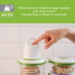 FOSA Vacuum Seal Food Storage System Reusable Container Deluxe Set with Vacuum and 10 Reusable containers