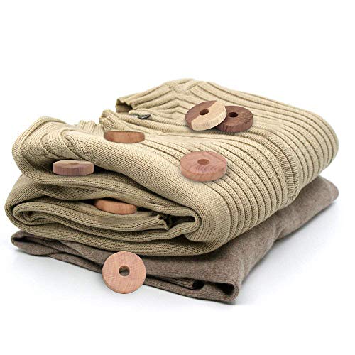 ACMETOP 30 Pack Cedar Blocks for Clothes Storage, 100% Natural Cedar Hangers Balls, Cedar Rings for Closets & Drawers.