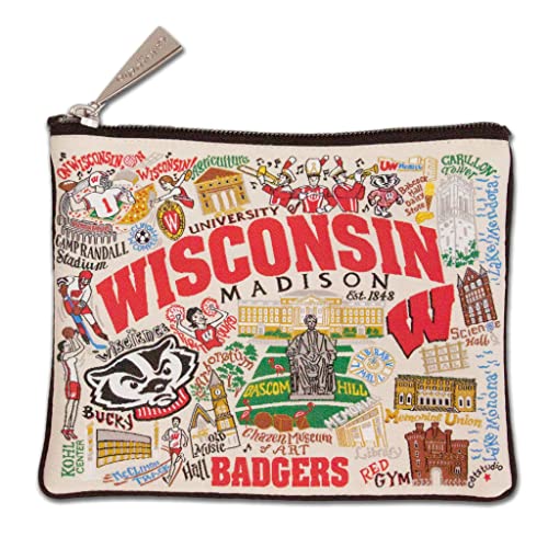 Catstudio Zipper Pouch, University of Wisconsin Travel Toiletry Bag, 5 x 7, Ideal Makeup Bag, Dog Treat Pouch, or Purse Pouch to Organize School & Office Supplies for Students, Grads & Alumni