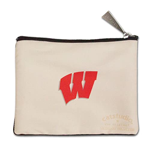 Catstudio Zipper Pouch, University of Wisconsin Travel Toiletry Bag, 5 x 7, Ideal Makeup Bag, Dog Treat Pouch, or Purse Pouch to Organize School & Office Supplies for Students, Grads & Alumni