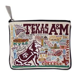 catstudio zipper pouch, texas a&m university travel toiletry bag, 5 x 7, ideal makeup bag, dog treat pouch, or purse pouch to organize school & office supplies for students, grads & alumni