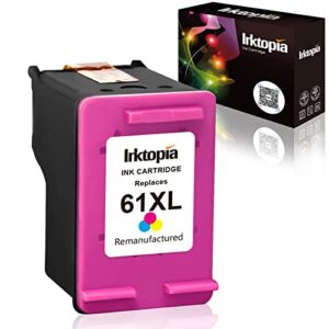 inktopia remanufactured ink cartridges replacement for hp 61xl 61 xl for hp envy 4500 4502 5530 5534 deskjet 1000 1050 1512 2540 3050 3510 officejet 2620 4630 4632 printer (1 tri-color)