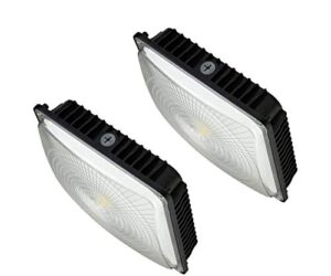 cyled 65w led canopy light industrial waterproof explosion-proof outdoor high bay balcony car park lane gas station ceiling light equivalent 250w hid/hps 6500 lm 5500k dlc qualified pack of 2