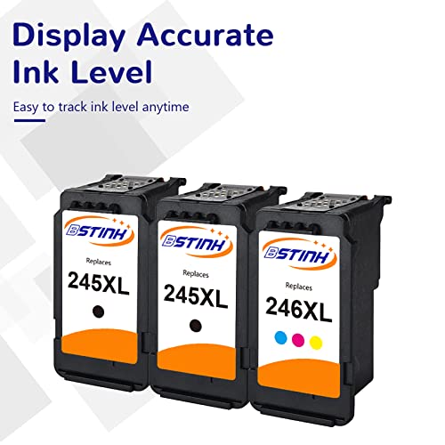 BSTINK 245 246 PG-245XL CL-246XL Ink Cartridge Replacement Compatible with Canon PIXMA MX490 MX492 MG2520 MG2522 MG2920 MG2922 MG2924 MG2420 IP2820 Printer