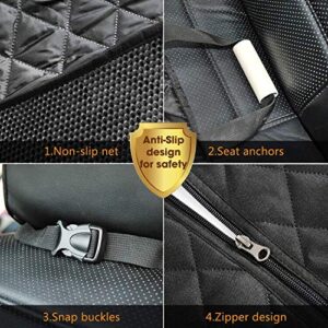 Vailge Extra Large, 100% Waterproof Dog Seat Cover for Back Seat with Zipper Side Flap, Heavy Duty car Hammock Pet Seat Cover for Cars Trucks suvs