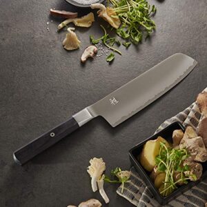 Miyabi Koh Nakiri Knife,Black/Stainless Steel,6.5"