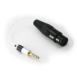newfantasia 4.4mm male to 4-pin xlr balanced female silver plated headphone audio adapter for sony wm1a, nw-wm1z, pha-2a