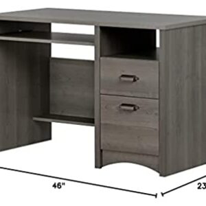 South Shore Gascony Desk, Gray Maple