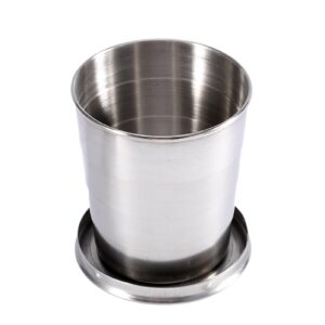 travel folding cup s/m/l stainless steel cup camp keychain design retractable telescopic collapsible cup(l)