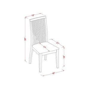 East West Furniture LGIP7-LWH-W Dining Table Set