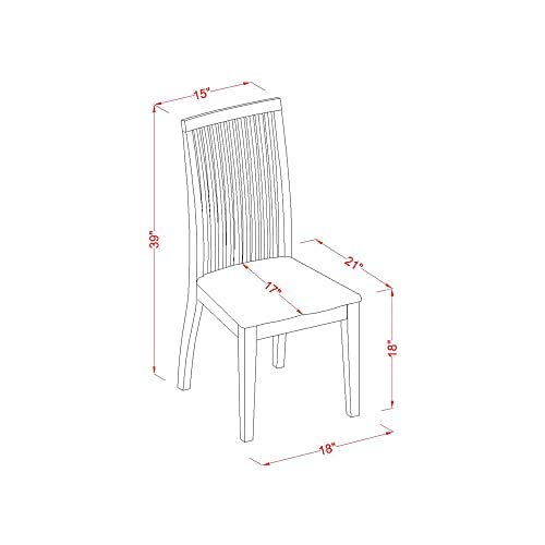 East West Furniture LGIP7-LWH-W Dining Table Set