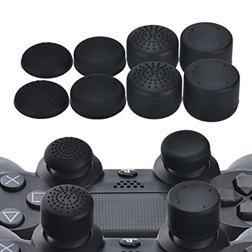 YoRHa Studded Dots Silicone Rubber Gel Customizing Cover for Sony PS4/slim/Pro Dualshock 4 Controller x 1(Orange&Purple) with Pro Thumb Grips x 8