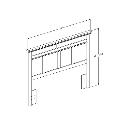 South Shore Versa Headboard, Full/Queen 54/60-Inch, Winter Oak