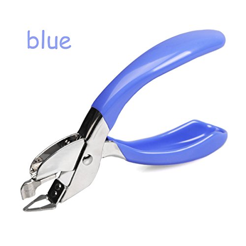 Staple Removers Staple Pull Office Staple Removal Tool Hand-held Comfort and Energy Saving, no Damage to Paper(Pink and Blue)