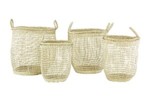 creative co-op da8869-1 handwoven natural seagrass baskets (set of 4 sizes)