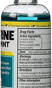 Listerine Cool Mint Antiseptic Mouthwash for Bad Breath, Travel Size 3.2 oz - Pack of 6