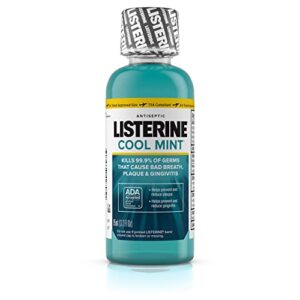 Listerine Cool Mint Antiseptic Mouthwash for Bad Breath, Travel Size 3.2 oz - Pack of 6