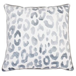 thro by marlo lorenz miron cheetah velvet throw pillow, 20" x 20", gray