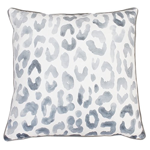 Thro by Marlo Lorenz Miron Cheetah Velvet Throw Pillow, 20" x 20", Gray