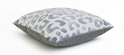 Thro by Marlo Lorenz Miron Cheetah Velvet Throw Pillow, 20" x 20", Gray