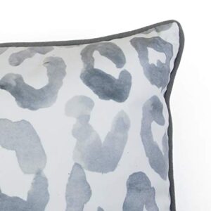 Thro by Marlo Lorenz Miron Cheetah Velvet Throw Pillow, 20" x 20", Gray