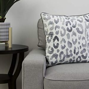 Thro by Marlo Lorenz Miron Cheetah Velvet Throw Pillow, 20" x 20", Gray