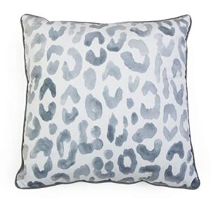 Thro by Marlo Lorenz Miron Cheetah Velvet Throw Pillow, 20" x 20", Gray