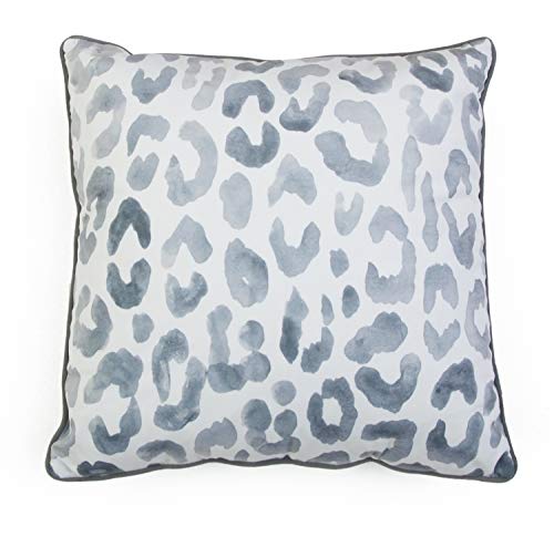 Thro by Marlo Lorenz Miron Cheetah Velvet Throw Pillow, 20" x 20", Gray