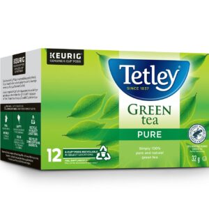 12 Pack Single Serve Tetley Green Tea K-Cup Pods