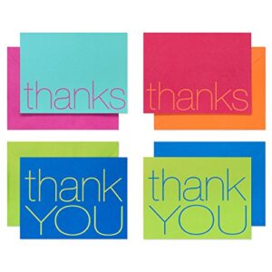 american greetings thank you cards with envelopes, bold multicolored (50-count)