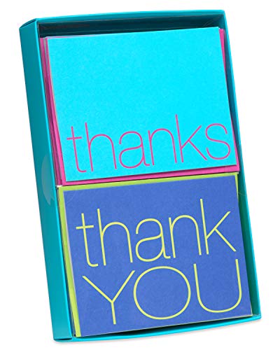 American Greetings Thank You Cards with Envelopes, Bold Multicolored (50-Count)