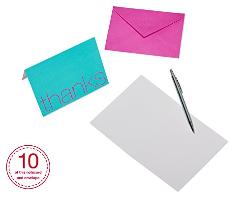 American Greetings Thank You Cards with Envelopes, Bold Multicolored (50-Count)