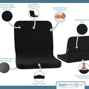 bonmedico Padded Floor Chair with Back Support - Foldable Floor Seating for Adults, Kids, Gaming, Reading and Meditation - Gifts for Women and Men