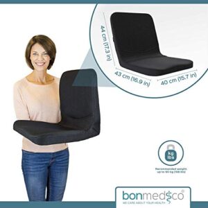 bonmedico Padded Floor Chair with Back Support - Foldable Floor Seating for Adults, Kids, Gaming, Reading and Meditation - Gifts for Women and Men