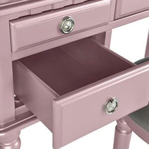 BOBKONA PDEX- Croix Collection Vanity Set With Stool, Rose Gold