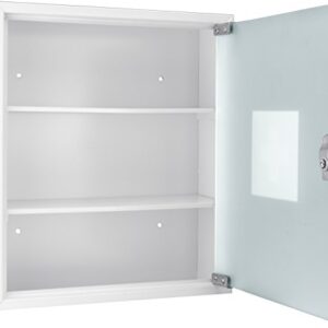 winbest Large Wall Mount Steel Medical Medicine Storage Cabinet with Glass Door